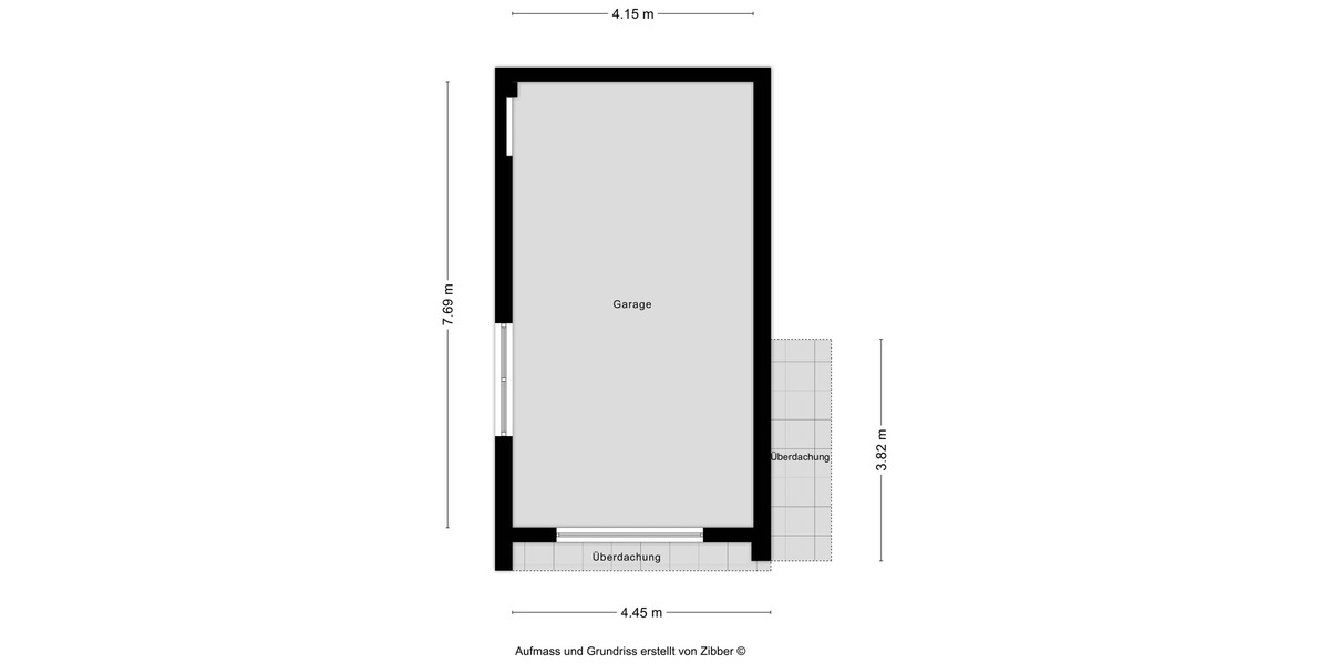 Grundriss separate Garage rechts