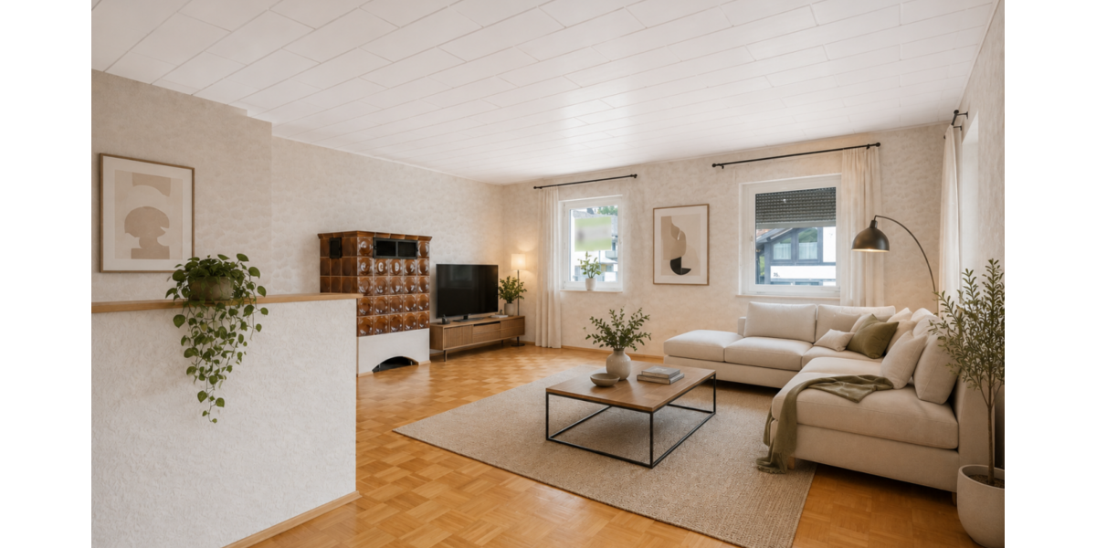 Visualisierung Wohnzimmer EG nach Renovierung