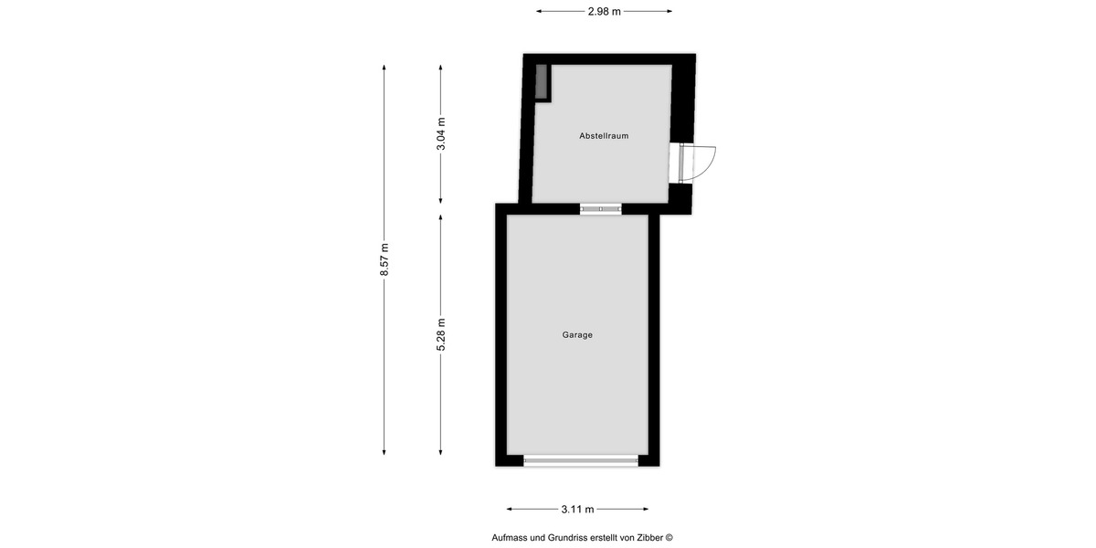Grundriss Garage und Abstellraum